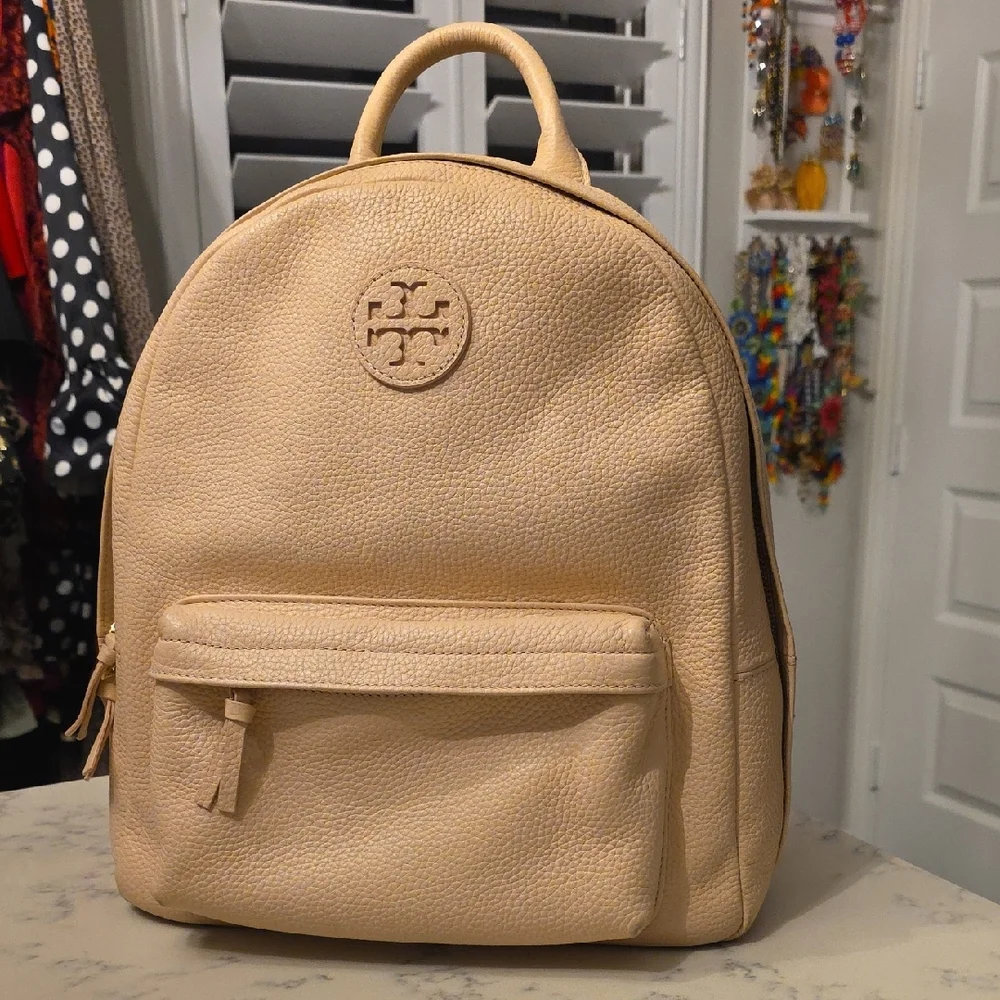 Tory Burch Beige Leather Backpack - Picture 5 of 16